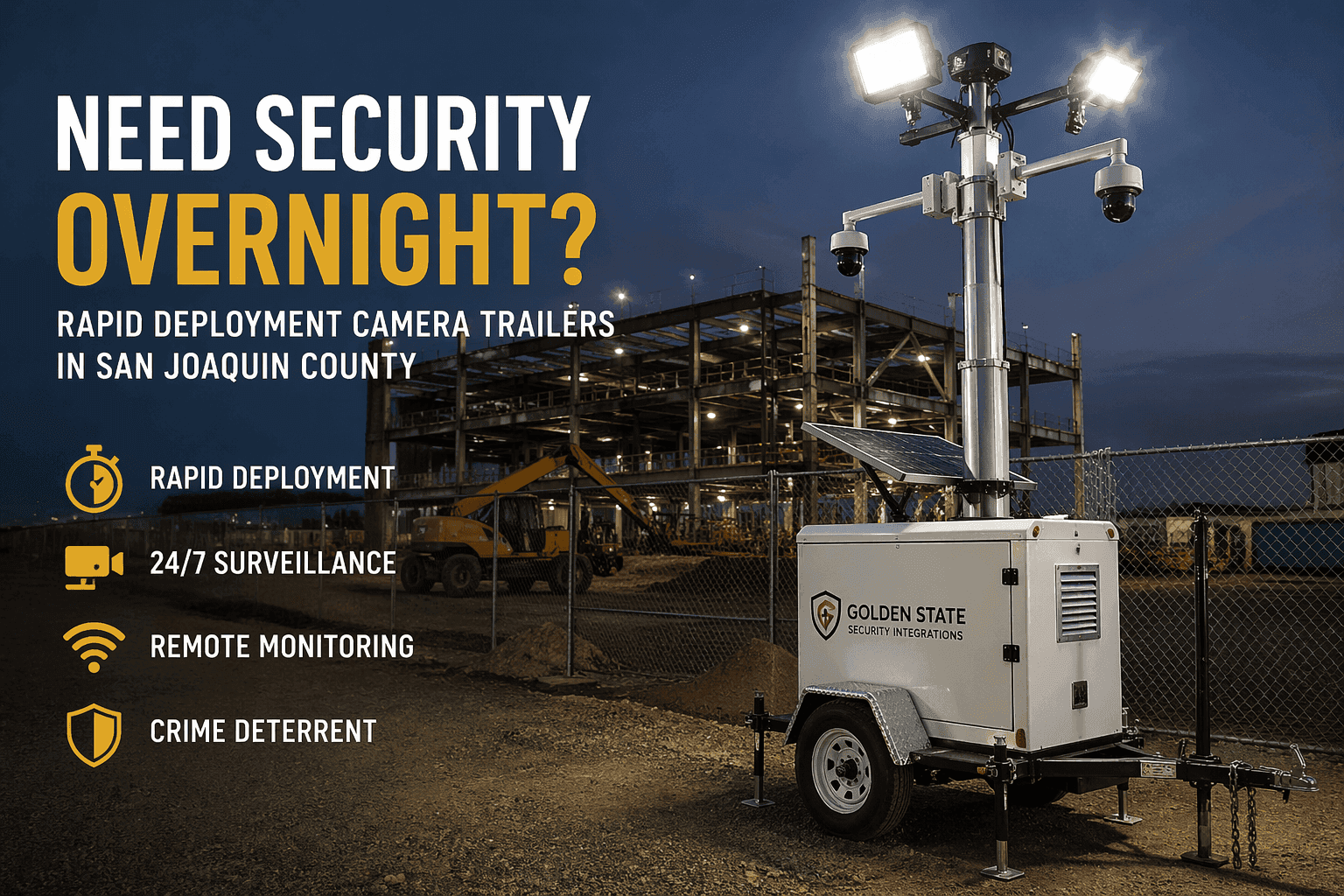 Rapid Deployment Camera Trailers in San Joaquin County: Fast Security Solutions